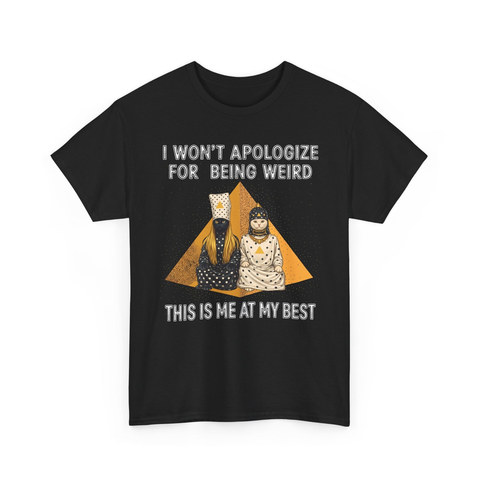 I Won't Apologize For Being Weird T-Shirt — Surreal Retro Cult Cats Graphic