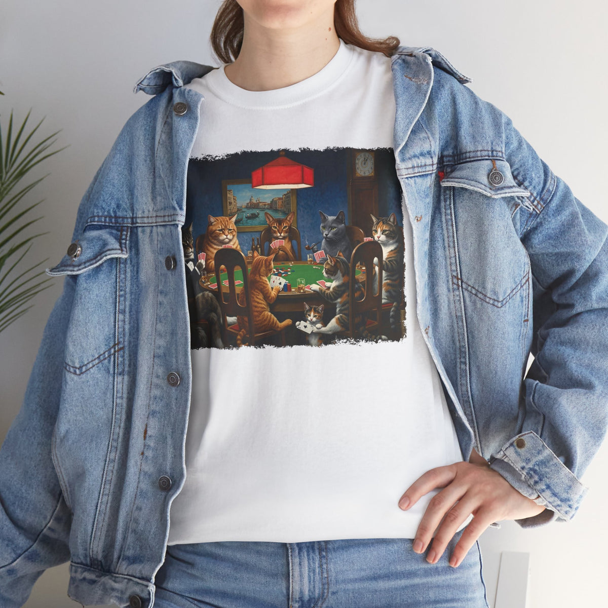 Cats Playing Poker T-Shirt — Funny Poker Cat Art Tee