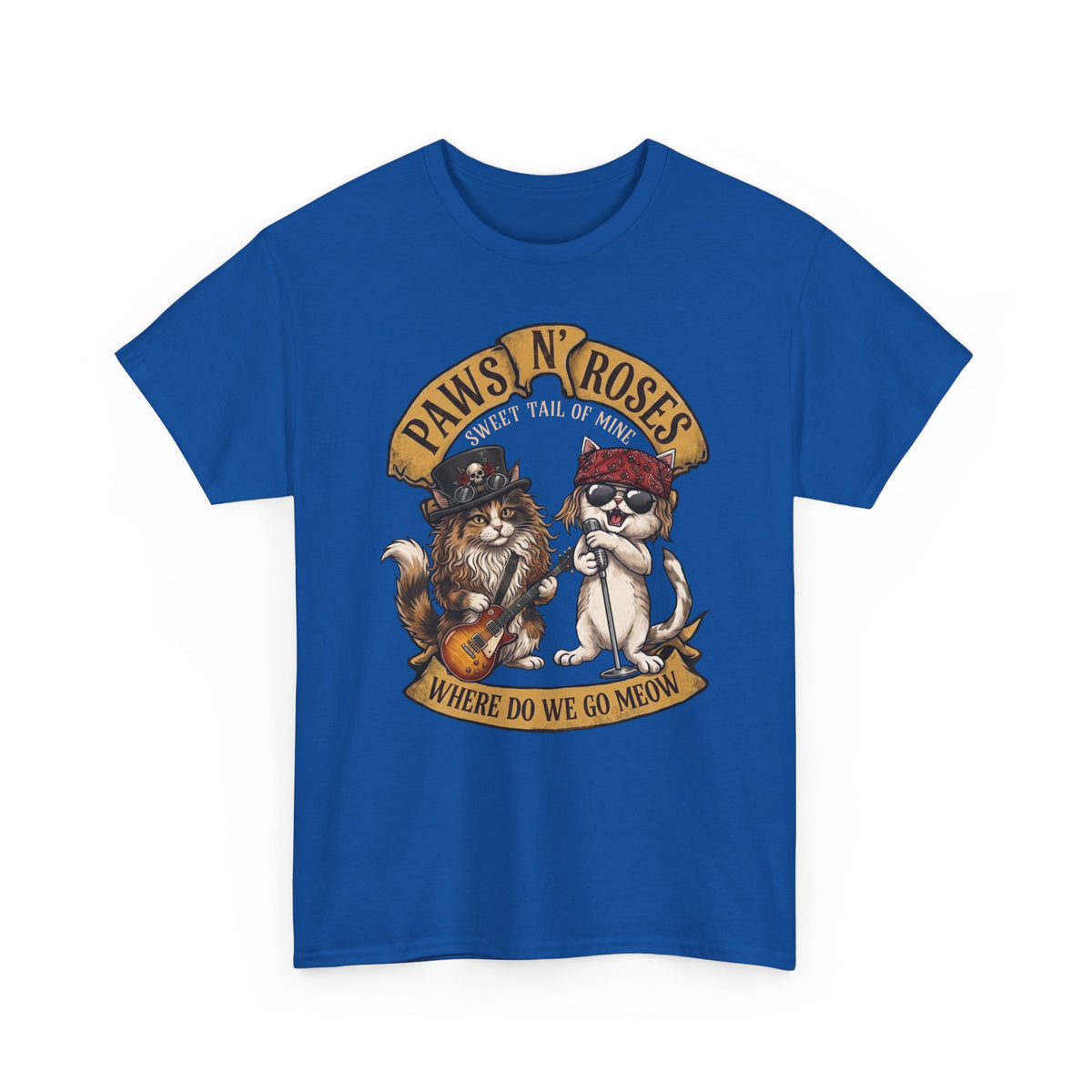 PAWS N' ROSES "Sweet Tail of Mine" Funny Cats T-Shirt