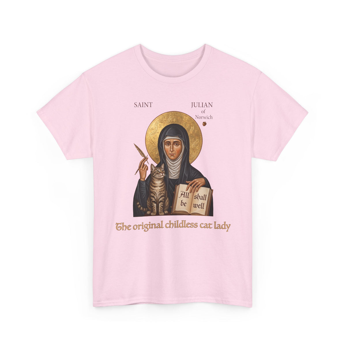Saint Julian of Norwich Cat Lady T-Shirt — The Original Childless Cat Lady