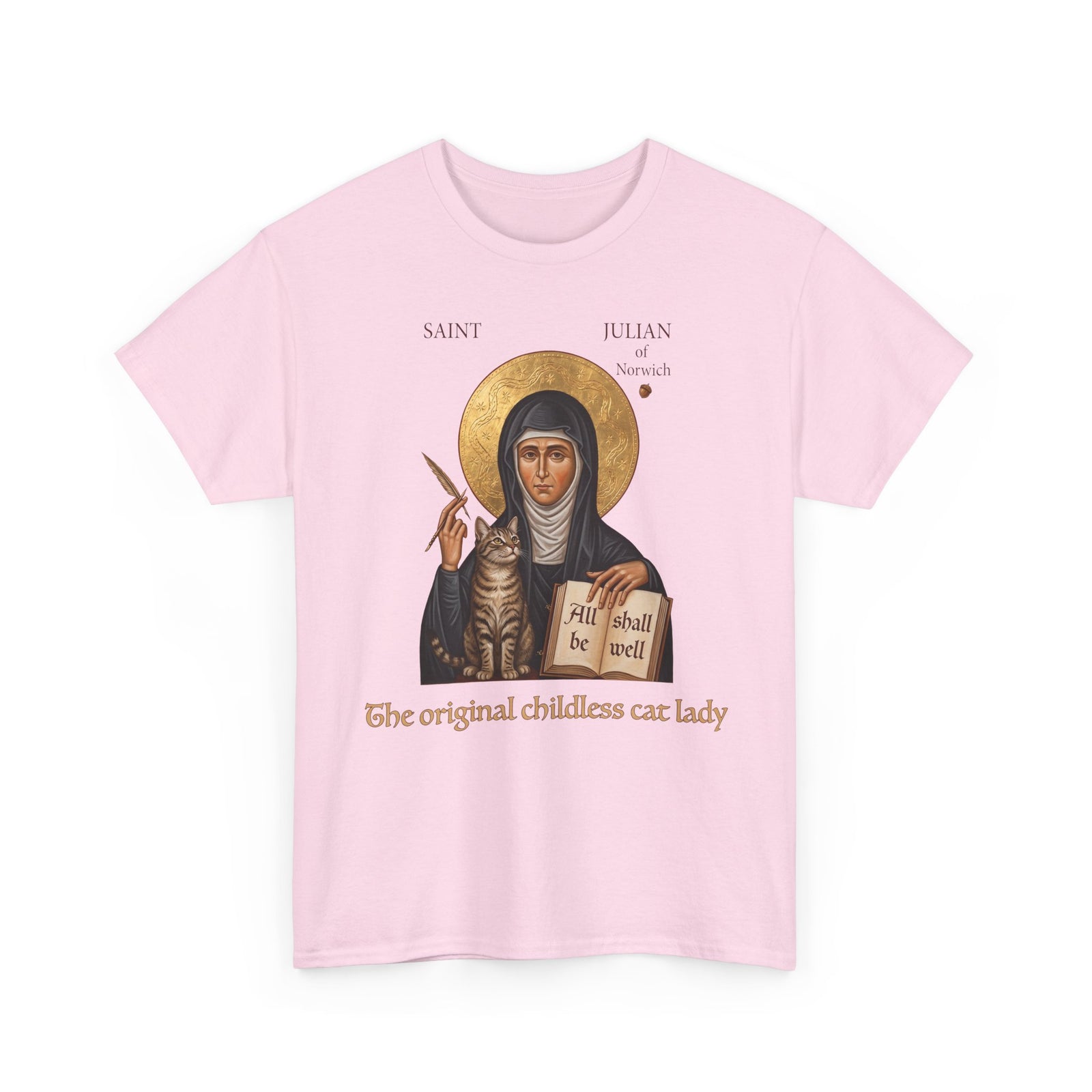 Saint Julian of Norwich Cat Lady T-Shirt — The Original Childless Cat Lady