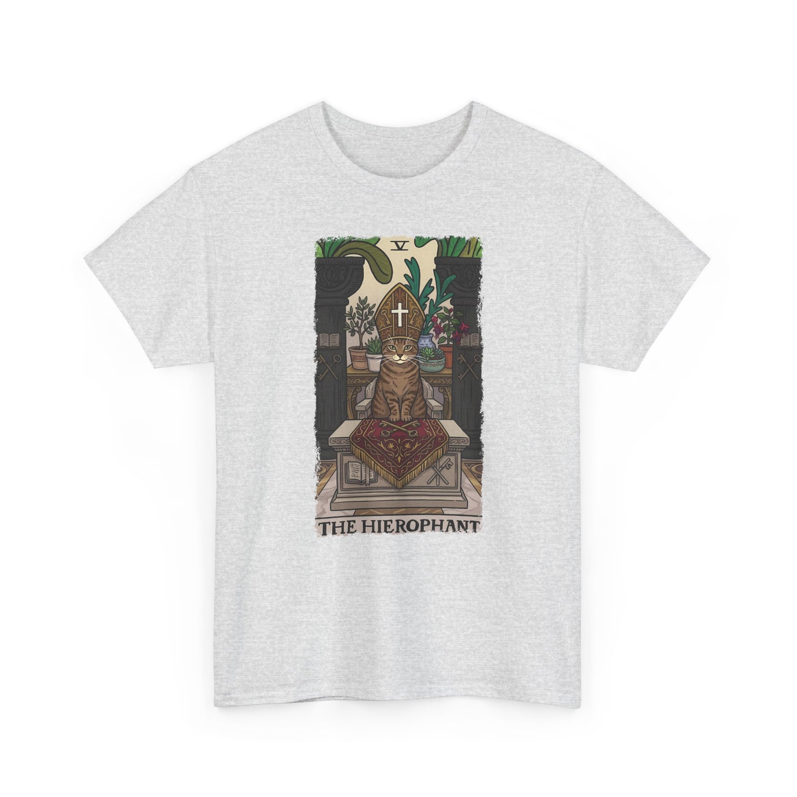 The Hierophant Cat T-Shirt — Mystical Tarot-Inspired Tee
