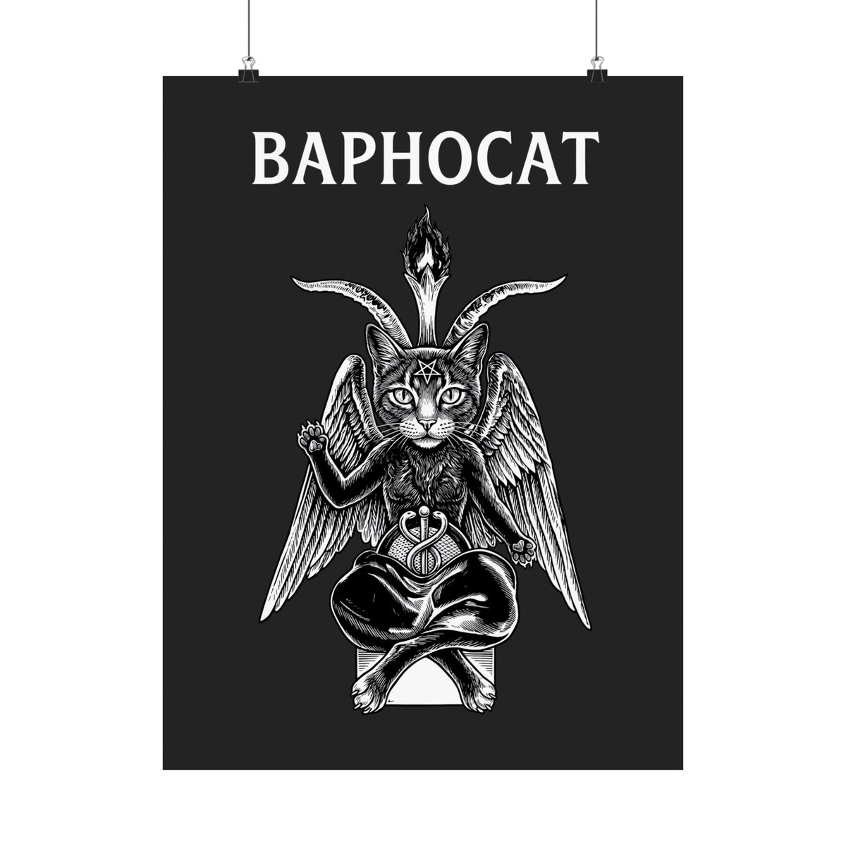 Baphocat Dark Evil Cat Poster