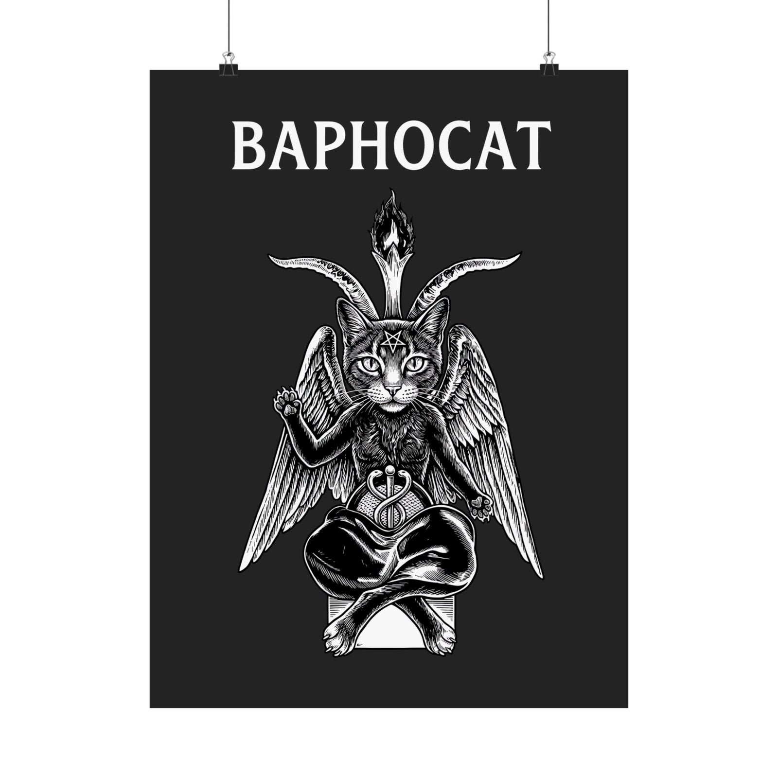 Baphocat Dark Evil Cat Poster
