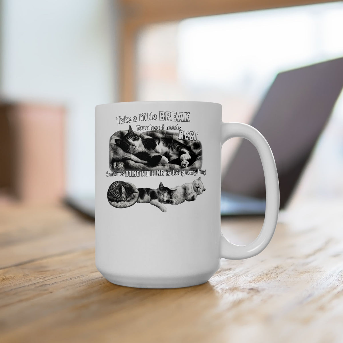 Sometimes Doing Nothing Is Doing Everything Cat Mug — Take A Little Break Mug