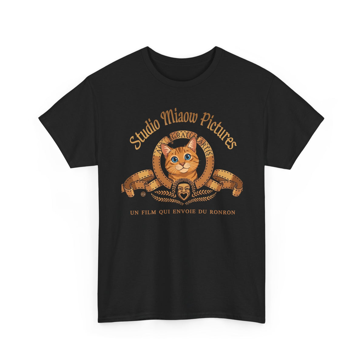 Retro Movie Lion Parody Cat T-Shirt — Studio Miaow Pictures