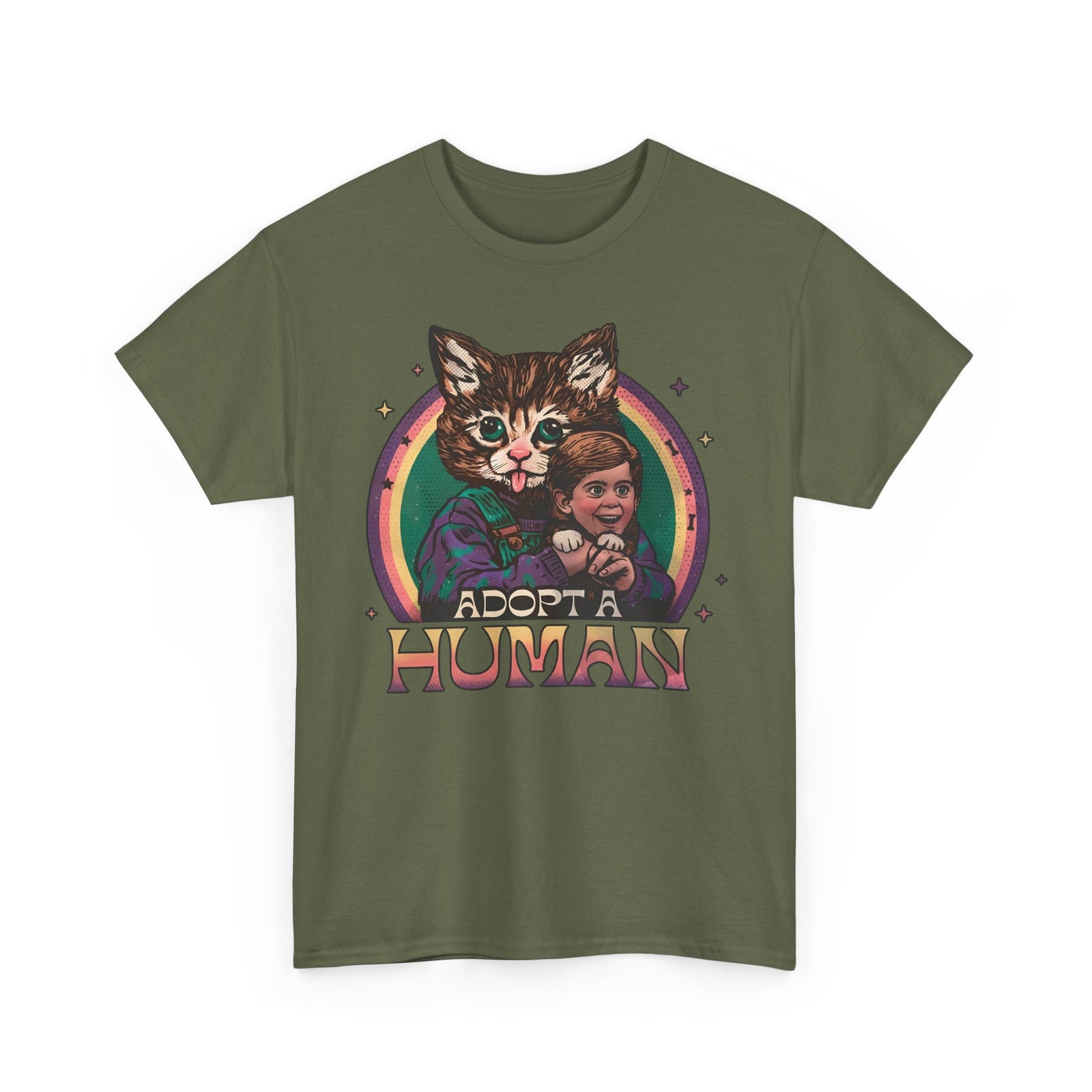 Adopt a Human Funny Cat T-Shirt