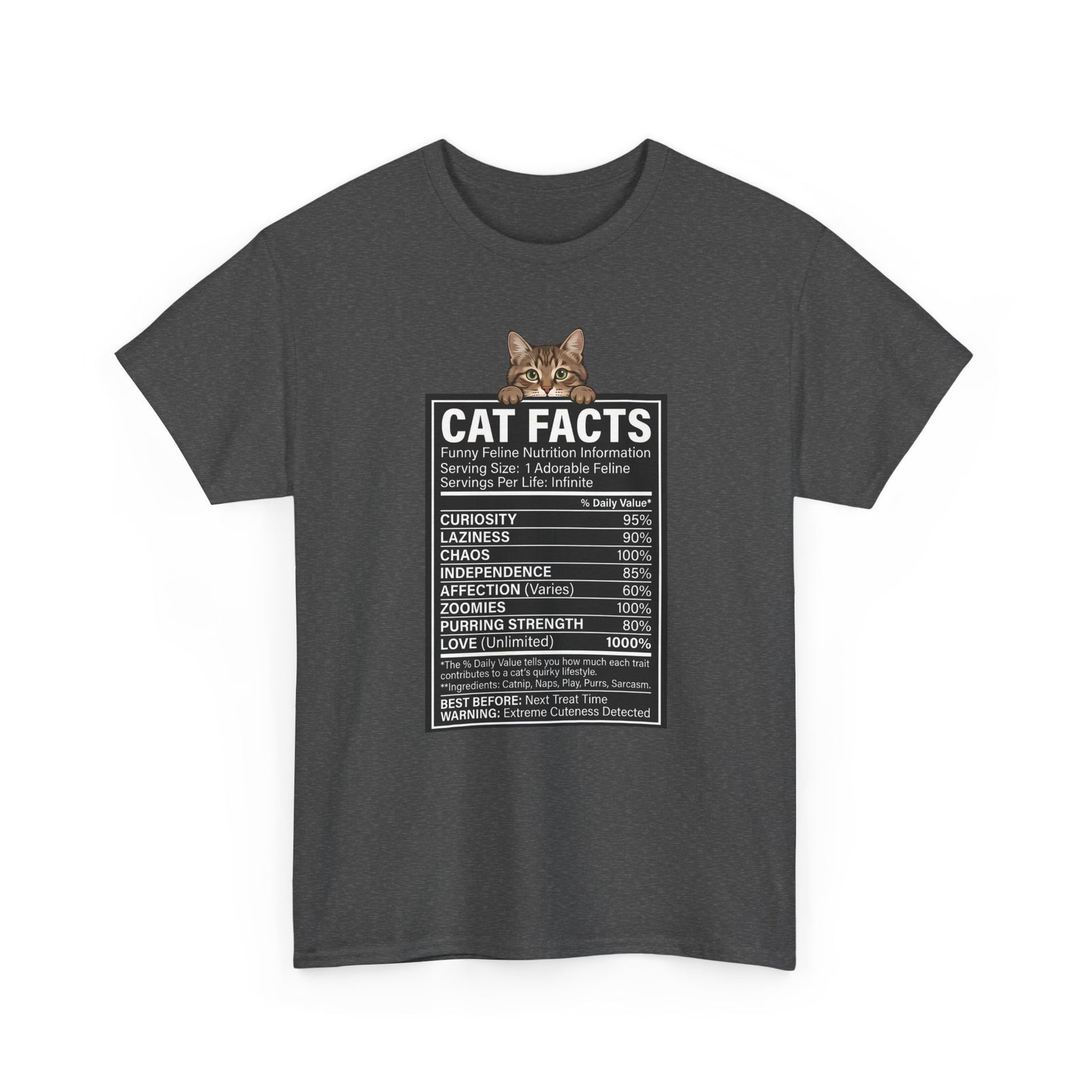 Cat Nutrition Facts T-Shirt