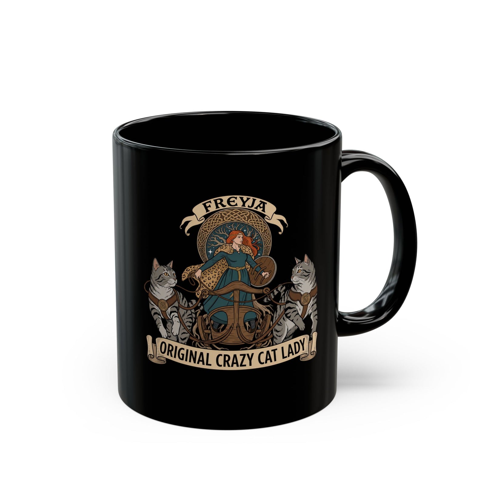 Original Crazy Cat Lady Black Mug