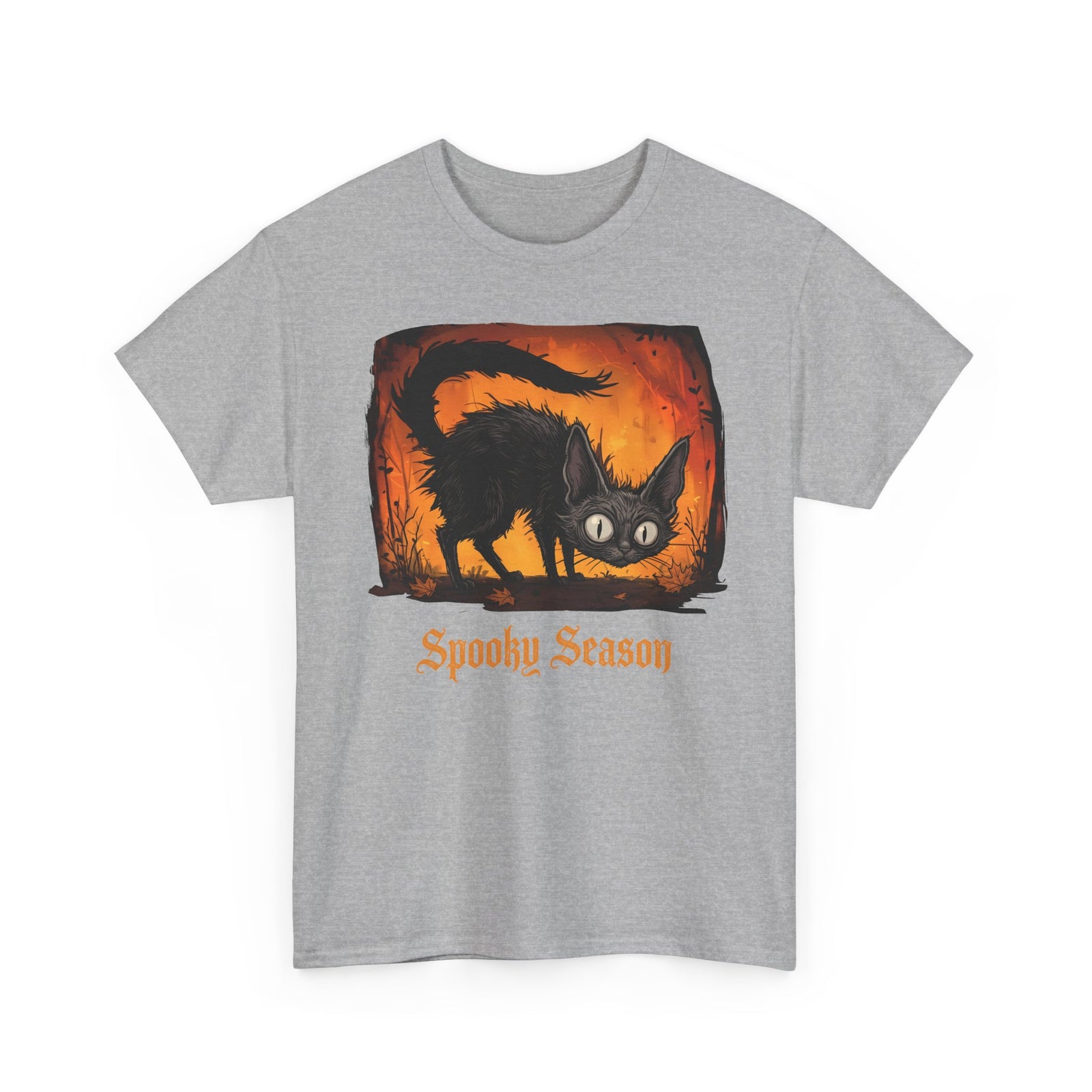 Spooky Season Scaredy Black Cat Shirt — Vintage Halloween Gothic T-Shirt