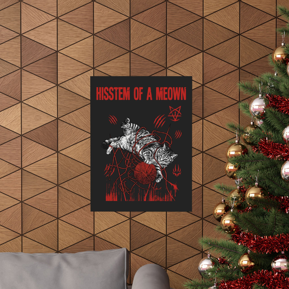 Hissten Of A Meown Poster — Funny Cat Pun Poster