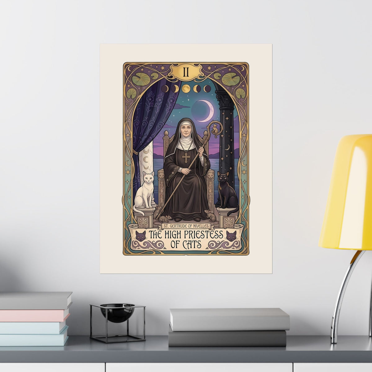 High Priestess of Cats Poster — Mystical Cat Lover Poster