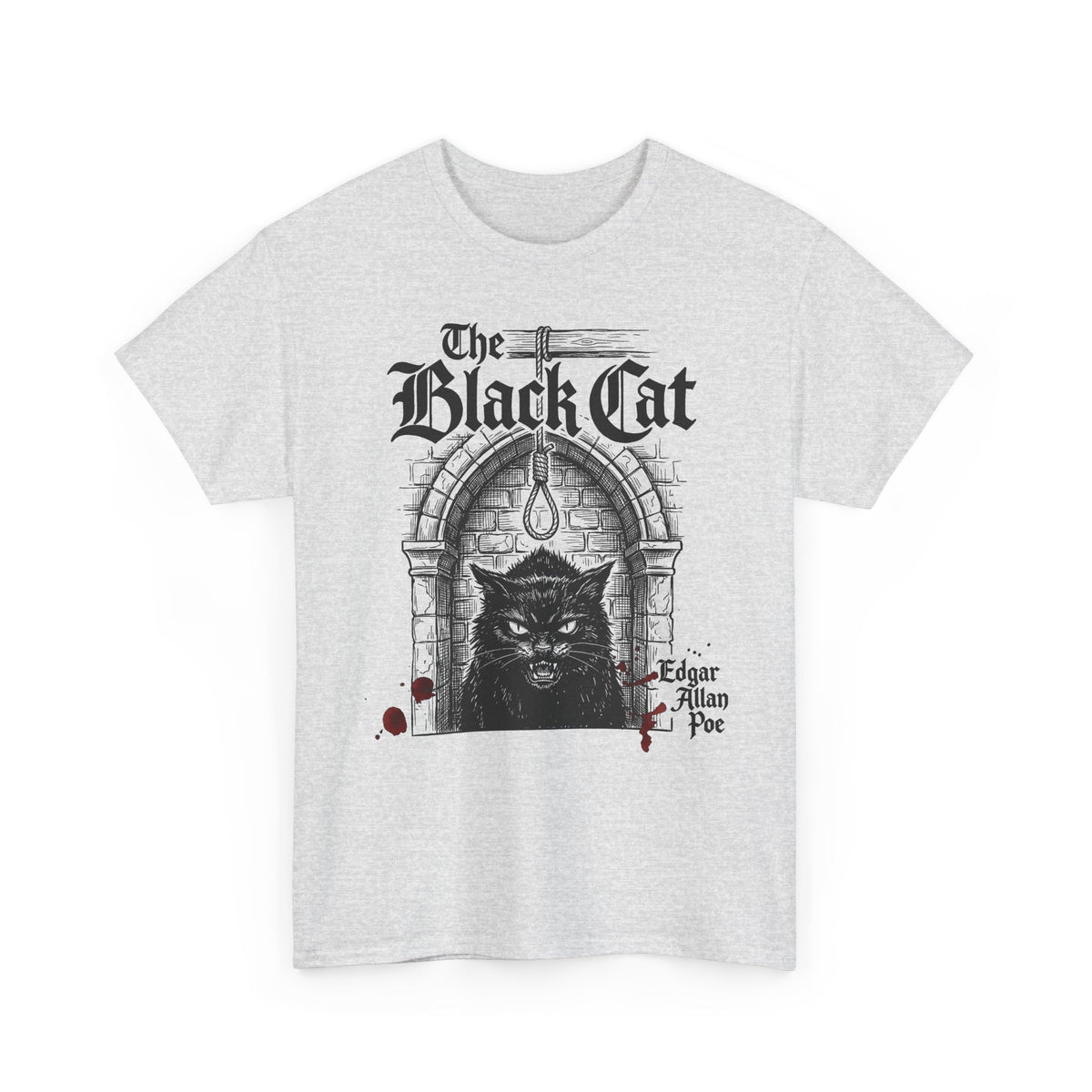 The Black Cat Poe T-Shirt — Gothic Edgar Allan Poe Cat Tee