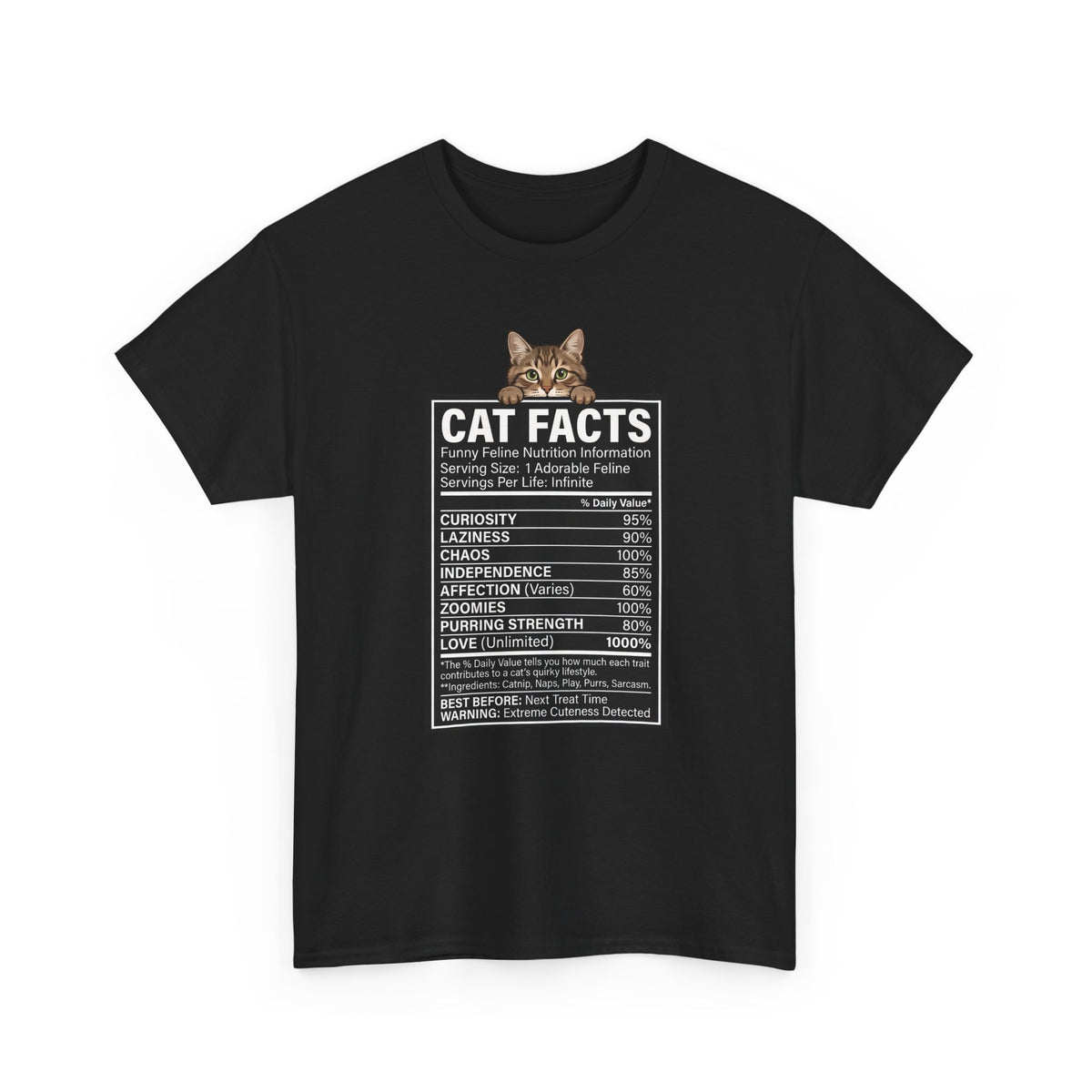 Cat Nutrition Facts T-Shirt