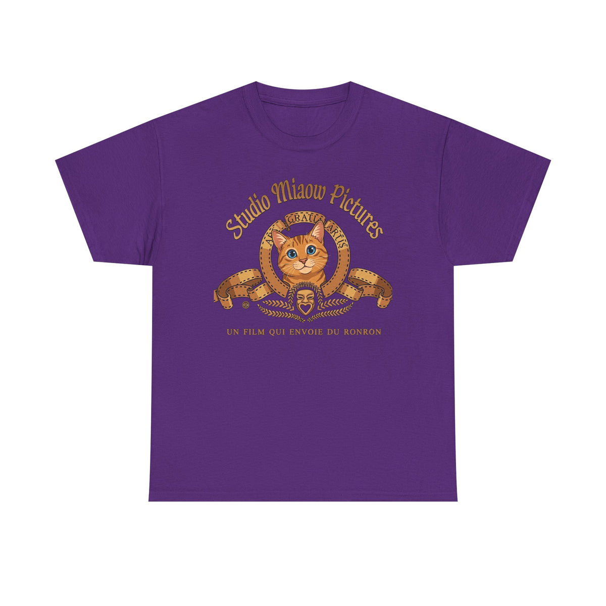 Retro Movie Lion Parody Cat T-Shirt — Studio Miaow Pictures