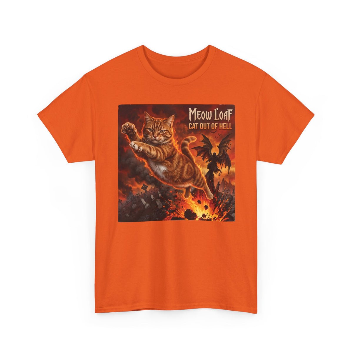 Meow Loaf Cat Out of Hell T-Shirt — Funny Gothic Cat Tee