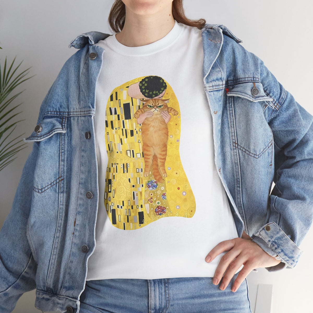 Cat & The Kiss T-Shirt — Romantic Cat Illustration Tee