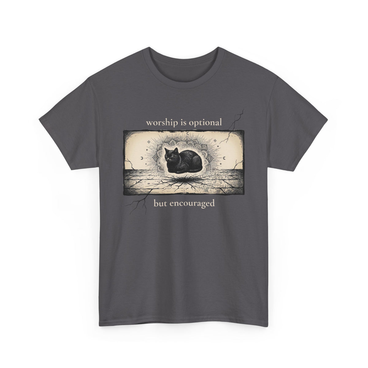Worship Is Optional But Encouraged Cat T-Shirt