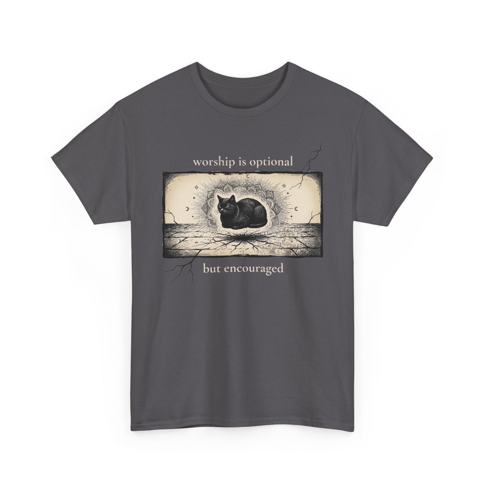 Worship Is Optional But Encouraged Cat T-Shirt