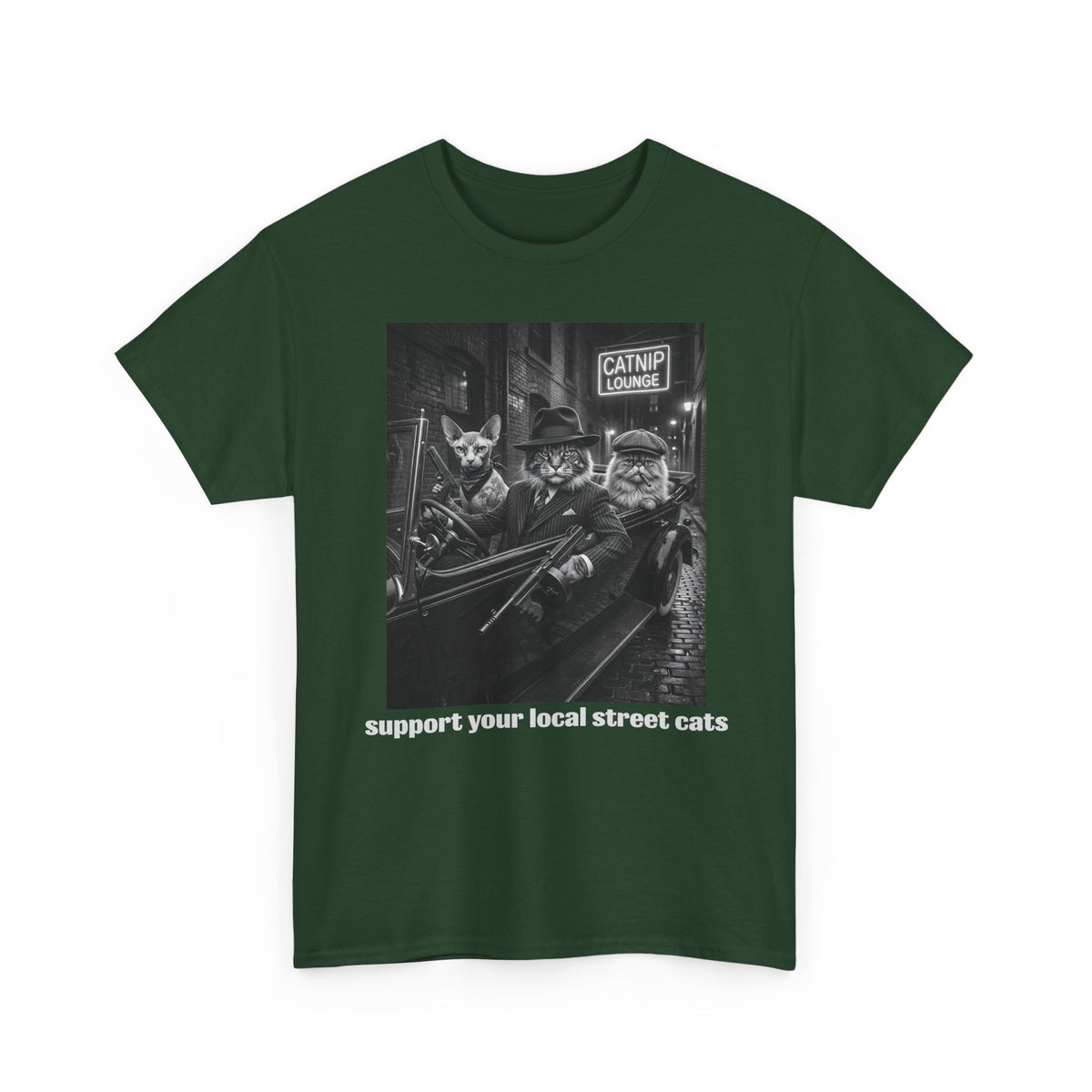 Support Your Local Street Cats T‑Shirt — Retro Rescue Cat Tee