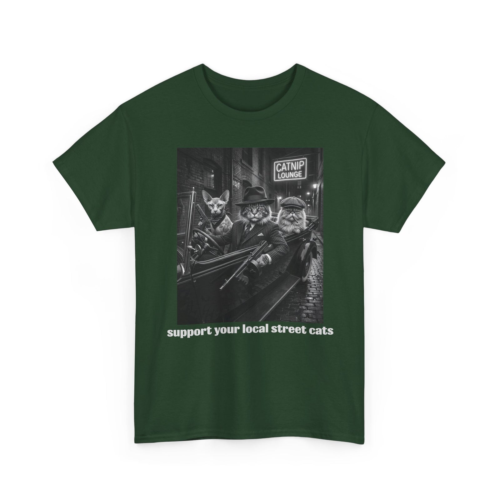 Support Your Local Street Cats T‑Shirt — Retro Rescue Cat Tee