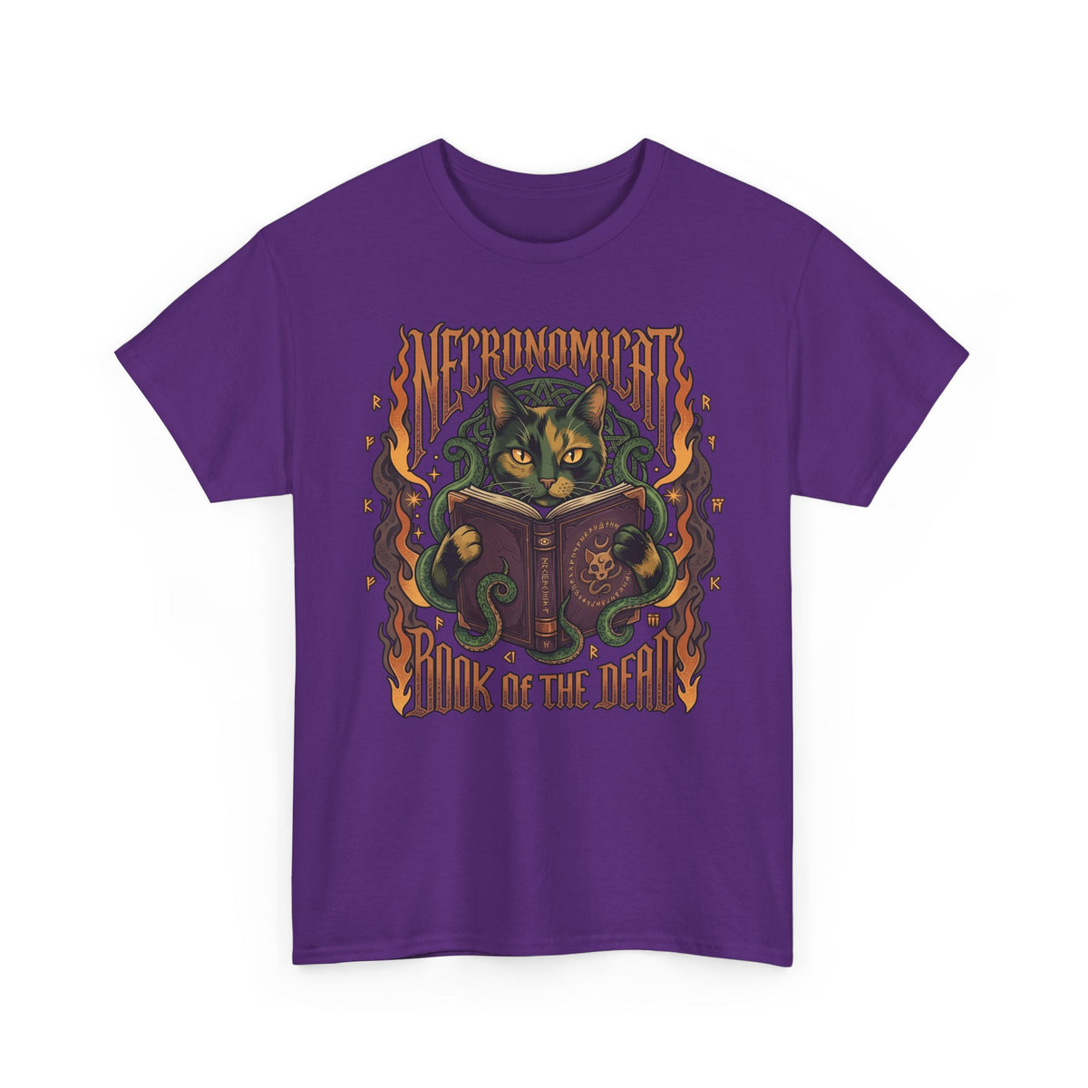 Necronomicat Occult Cat T-Shirt — Dark Mystic Graphic Tee