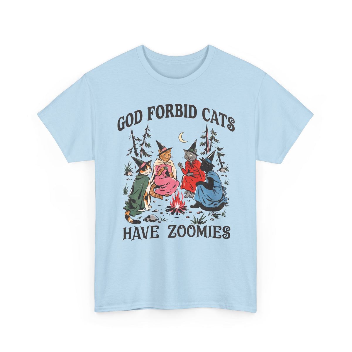 God Forbid Cats Have Zoomies Witch Coven Shirt — Funny Vintage Cat T-Shirt