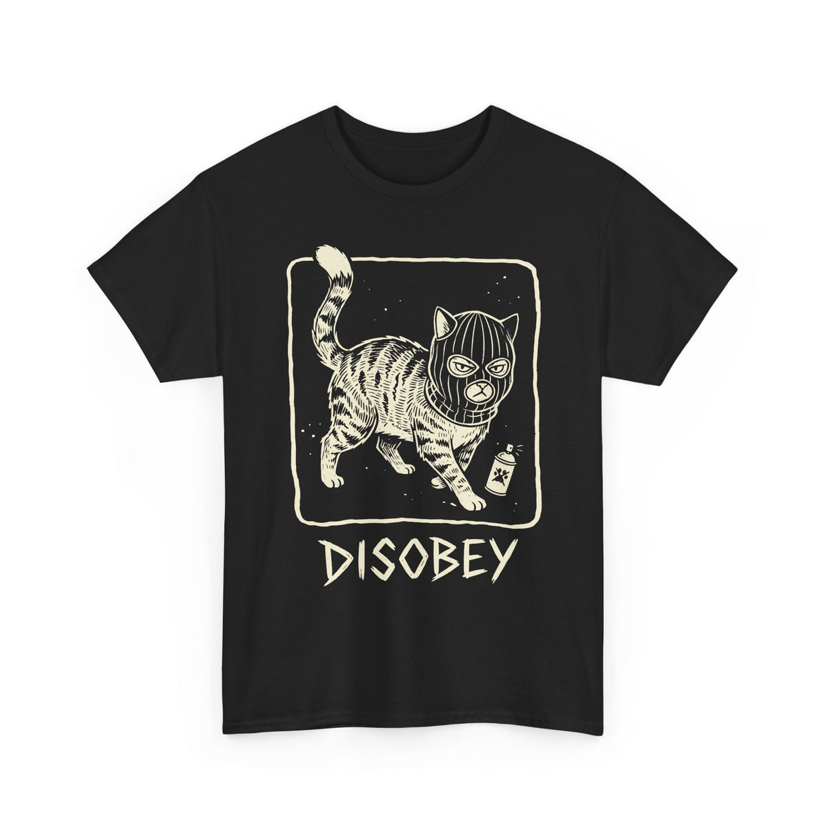 Cat Disobey T-Shirt — Funny Rebellious Cat Tee for Cat Lovers