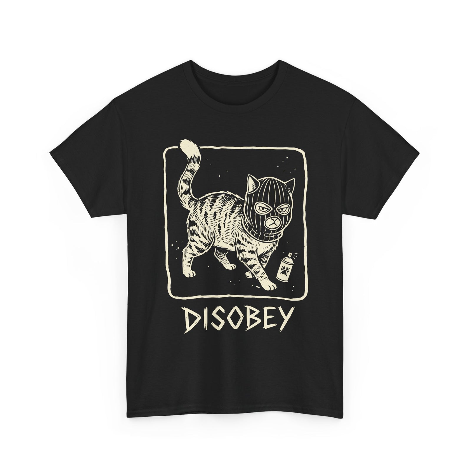 Cat Disobey T-Shirt — Funny Rebellious Cat Tee for Cat Lovers