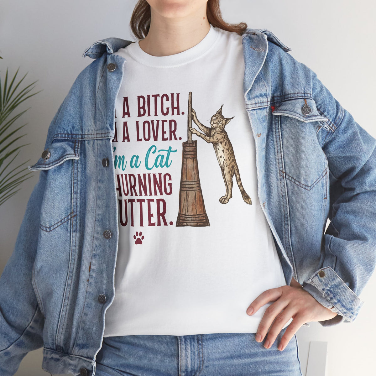 “I'm a Cat Churning Butter” T-Shirt — Funny Whimsical Cat Tee