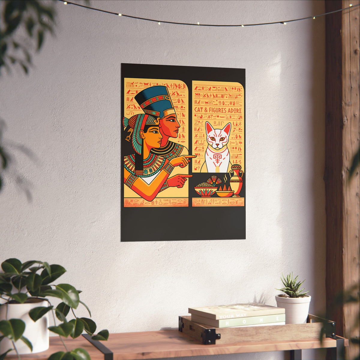 Egyptian Cat Meme Poster — Funny Ancient Egypt Cat Graphic Poster