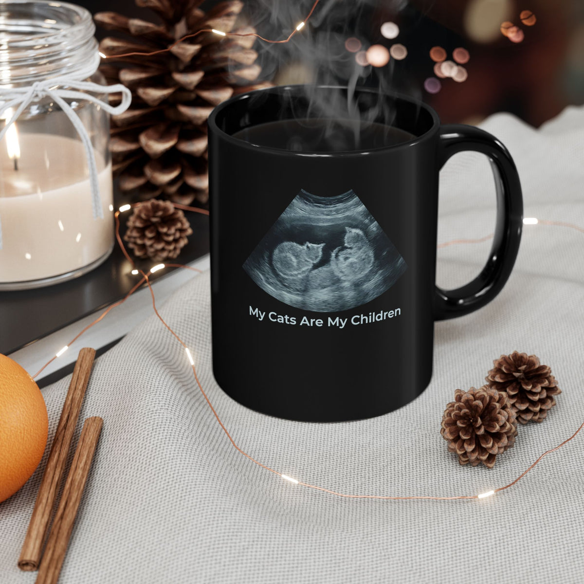 My Cats Are My Children Black Mug — Cat Lover Mug