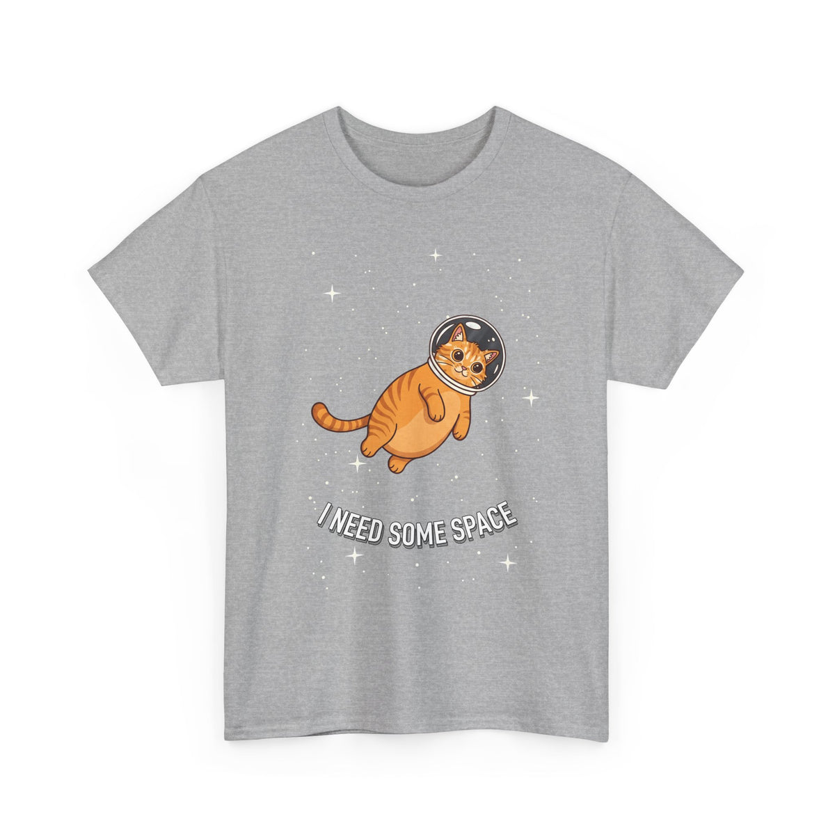 I Need Some Space Cat T-Shirt — Cute Astronaut Orange Tabby Feline Tee