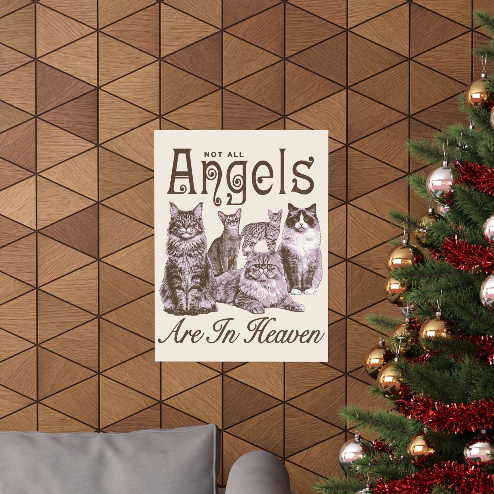 Not All Angels Are In Heaven Poster — Cat Lovers Memorial Poster