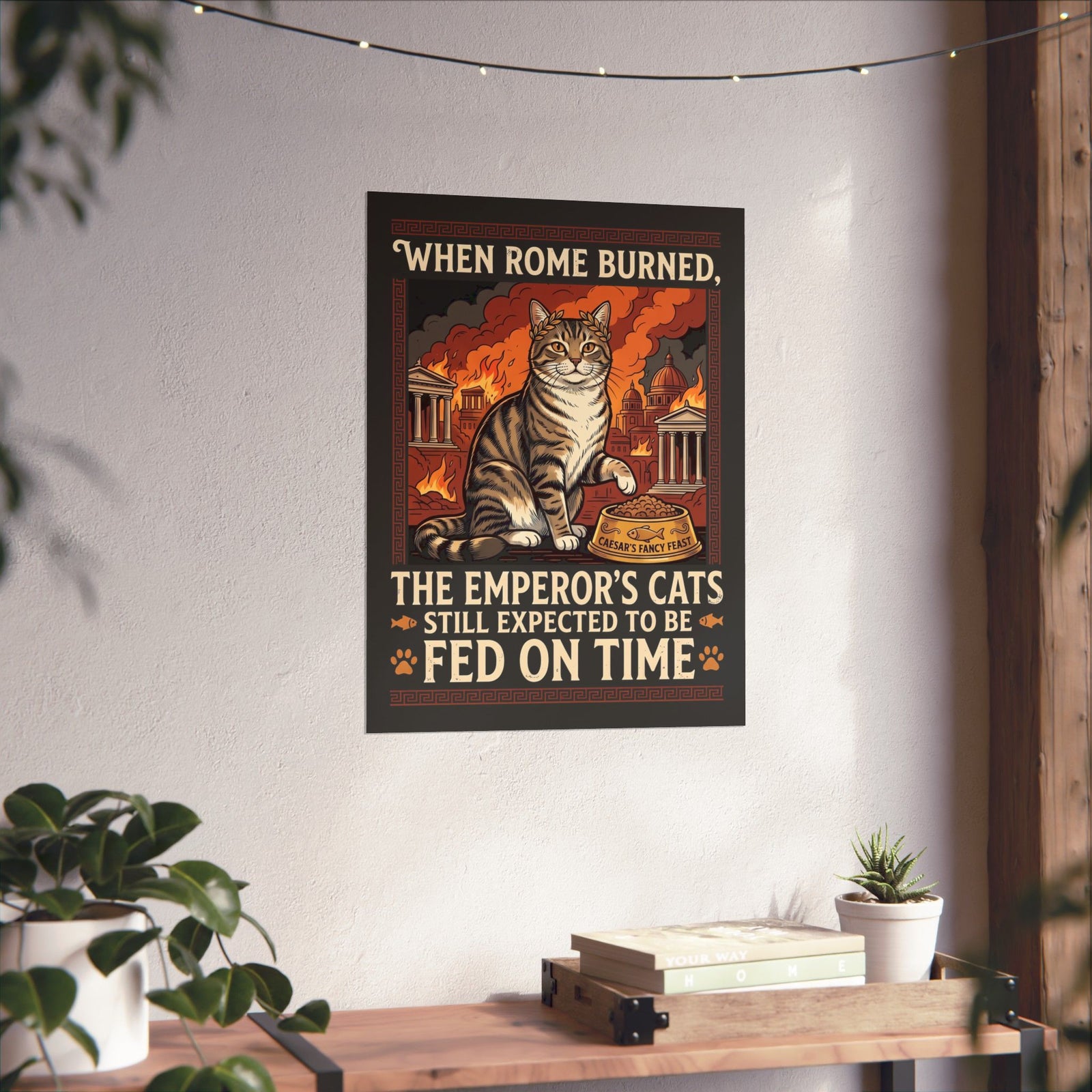 Ancient Roman 'Caesar' Cat Lover Poster
