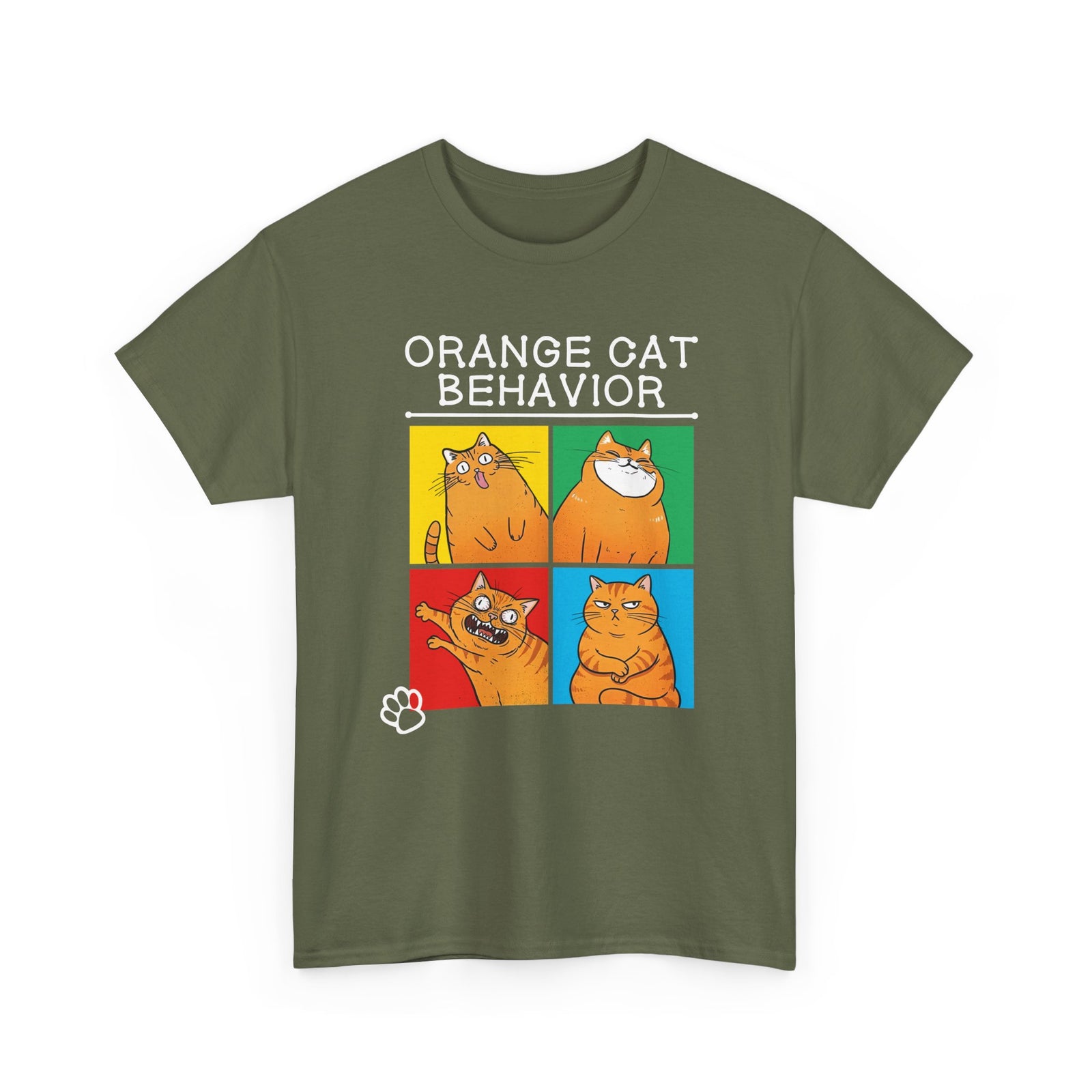 Orange Cat Behavior T-Shirt Funny Cat Lover Tee