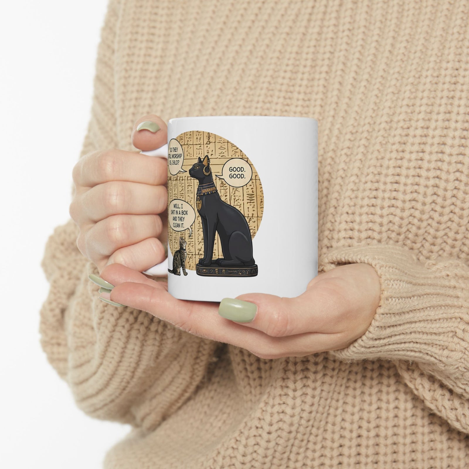 Do People Still Worship Cats? Funny Ceramic Mug — Novelty Cat Lover Mug