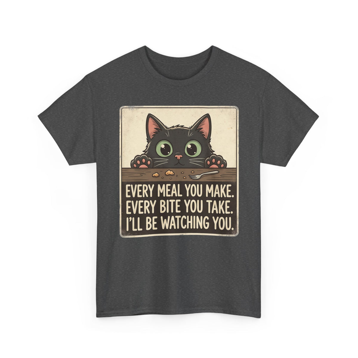 Cute Stalker Cat Watching You T-Shirt — Funny Cat Lover Tee