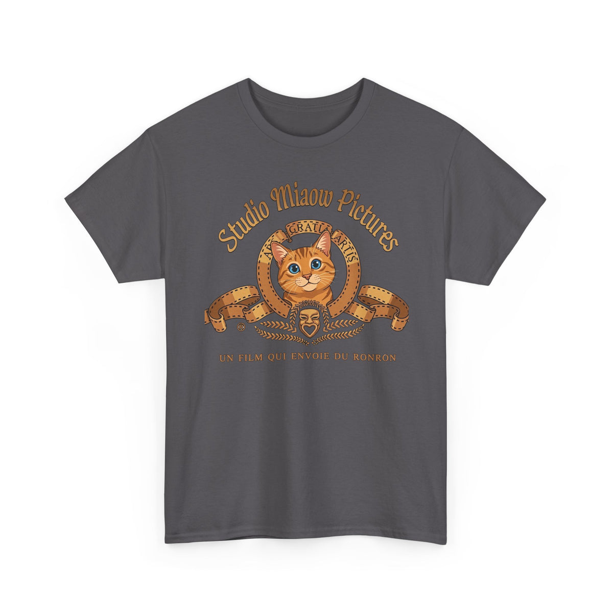Retro Movie Lion Parody Cat T-Shirt — Studio Miaow Pictures