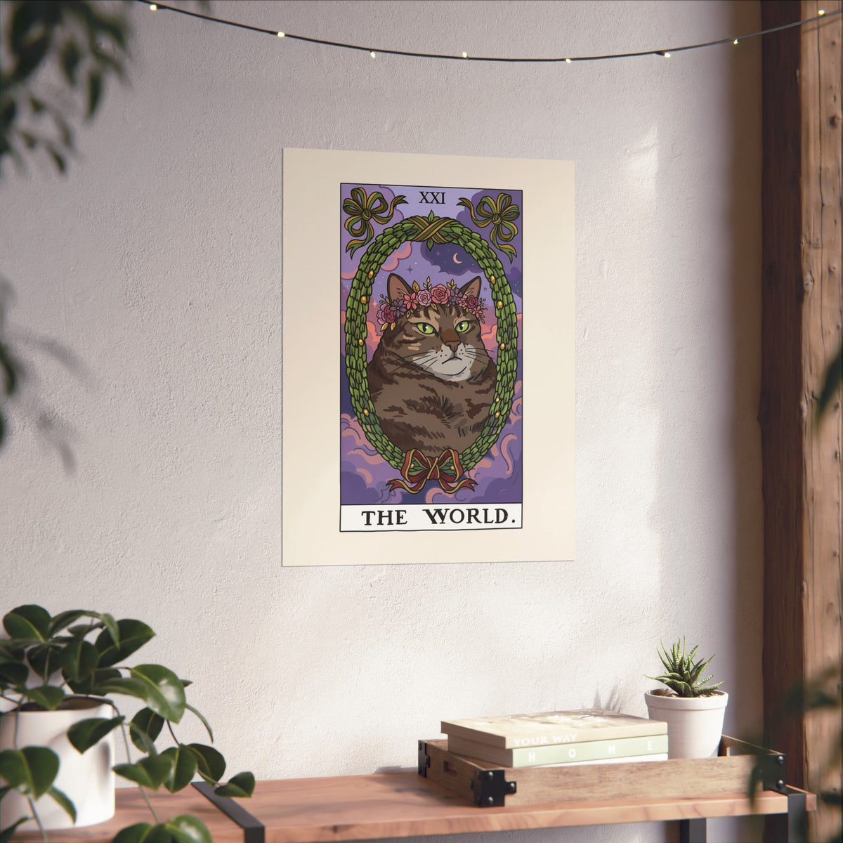 Cat the World Tarot Card Poster