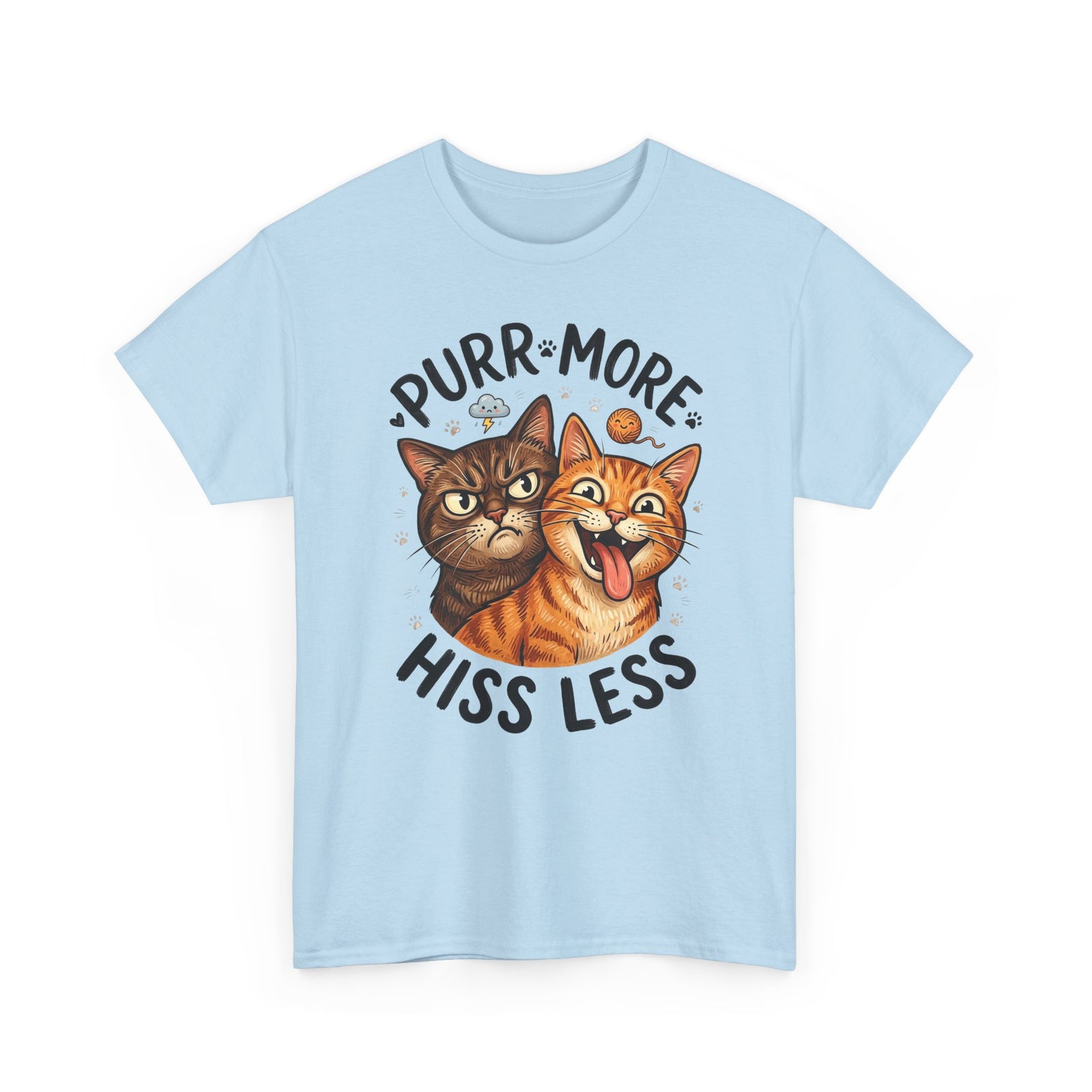 Purr More Hiss Less Cat T-Shirt
