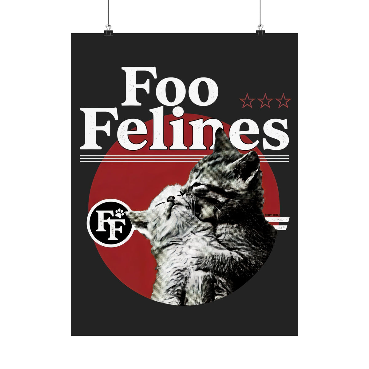 Foo Felines Poster — Cute Cat Graphic Poster