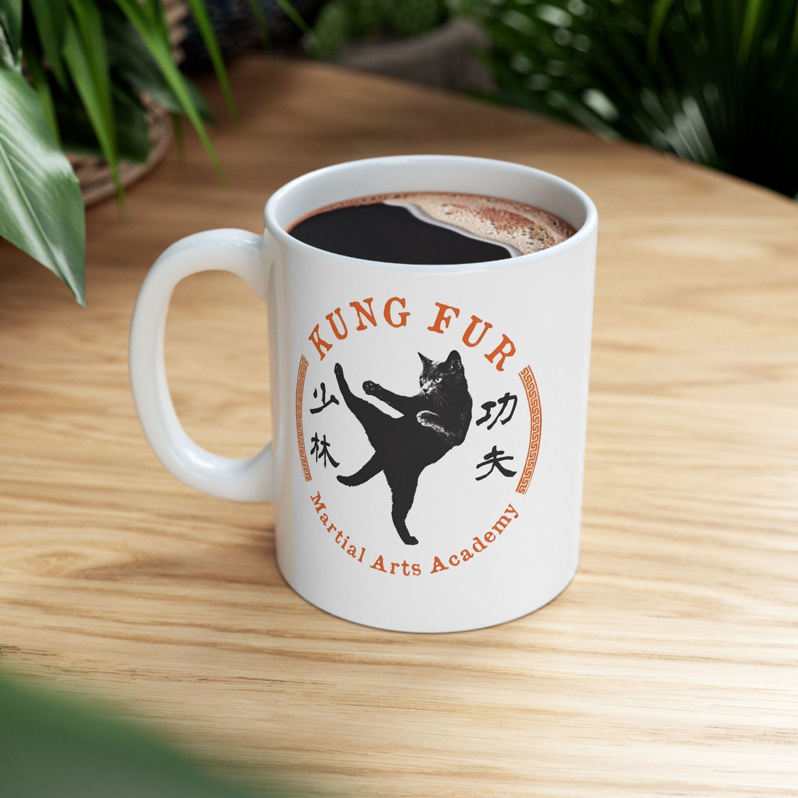 Kung Fur Cat Ceramic Mug