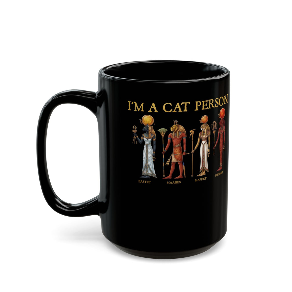 I'm a Cat Person Black Mug