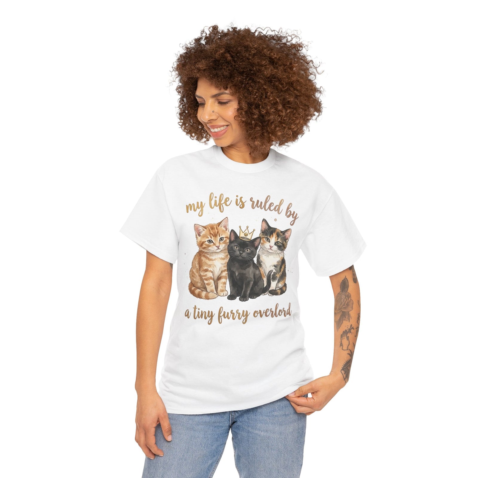 My Life Is Ruled By A Tiny Furry Overlord Cute Kitten Tee