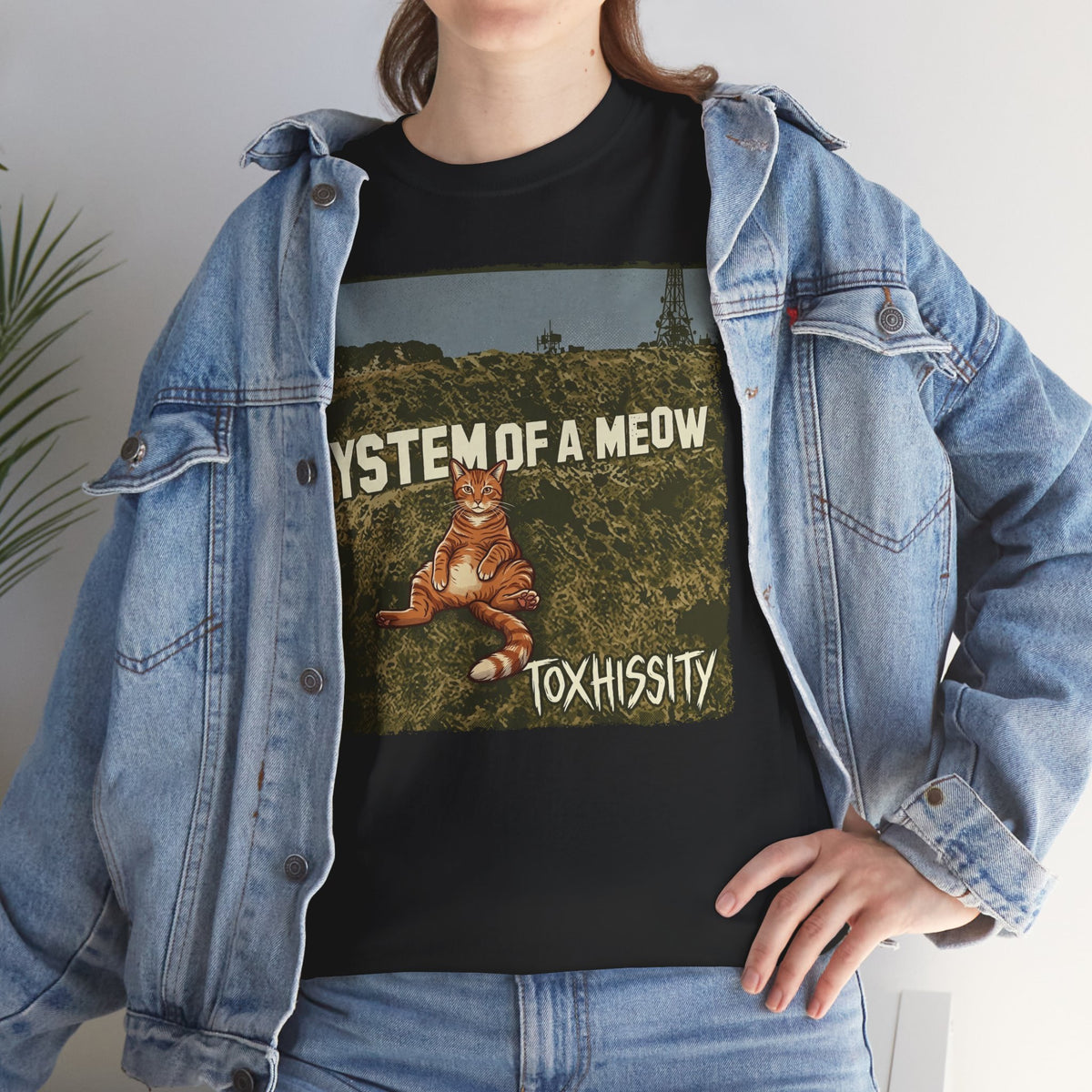 System of a Meow Cat Band Tee — "Toxhissity" Vintage Rock T-Shirt