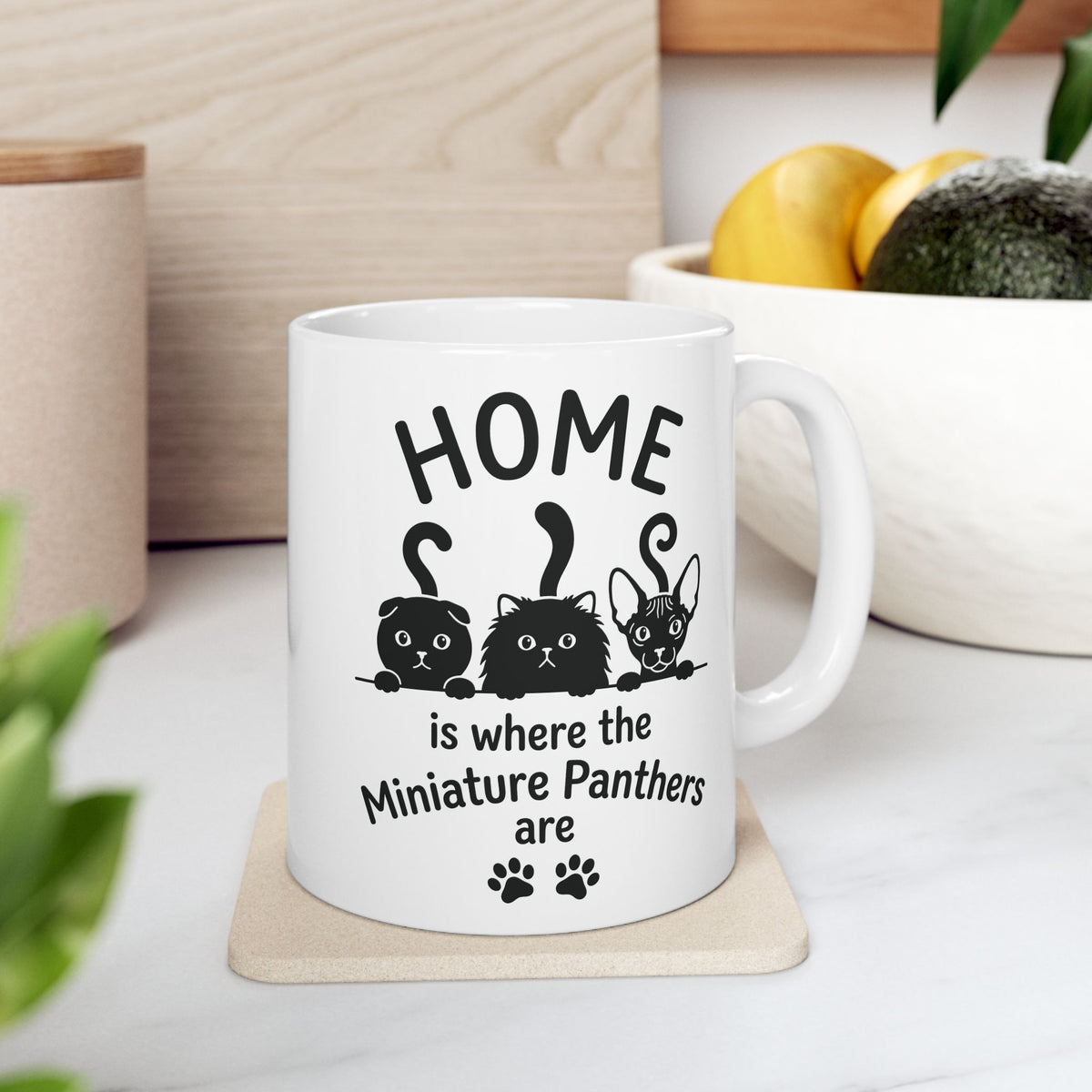 Miniature Panthers Home Ceramic Mug — "Home is where the Miniature Panthers are"