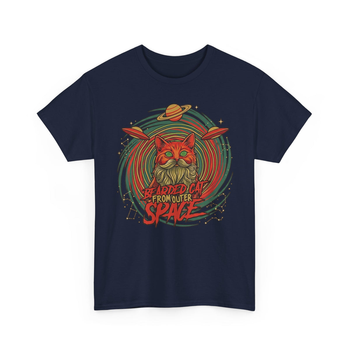 Bearded Cat from Outer Space T-Shirt