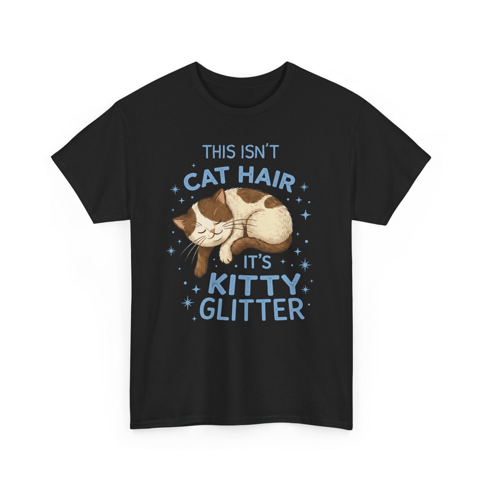 Kitty Glitter T-Shirt — "This Isn't Cat Hair" Cat Lover Tee