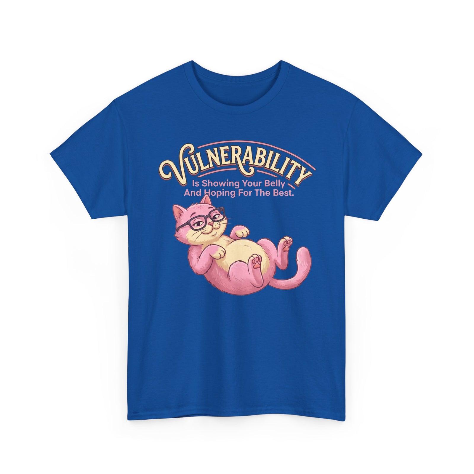 Vulnerability Cat T‑Shirt — "Vulnerability is Showing Your Reality" Cute Self‑Care Tee